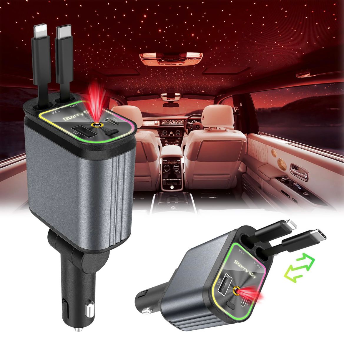 ⥠Chargeur Rapide 4-en-1 SKY LIGHT -đ